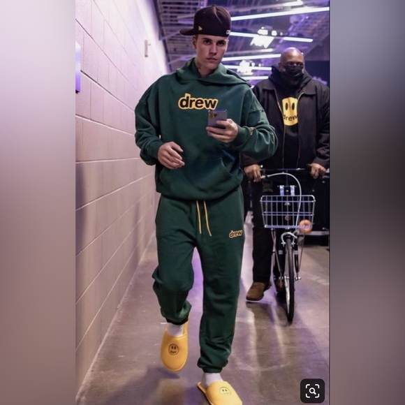 Drew House (Justin Bieber) Unisex Secret Sweatpants/Joggers | Forrest Green| NEW - Picture 1 of 16